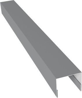 картинка Планка П-образная заборная 24 Grand Line 0,5 ПЭ слим с пленкой RAL 7004 сигнальный серый (3м) Центр Кровли