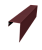 Планка торцевая фасадная фальц 65мм 0,5 Satin с пленкой RAL 3005 красное вино (3м) Центр Кровли