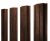 Штакетник П-образный A с прямым резом 0,45 Print-Double Premium Cherry Wood Dark F Центр Кровли