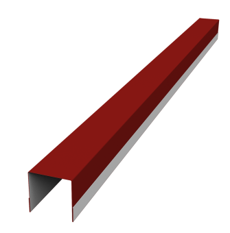 картинка Планка вертикальная обратная для забора жалюзи Palermo 0,5 Satin RAL 3011 коричнево-красный (3м) Центр Кровли