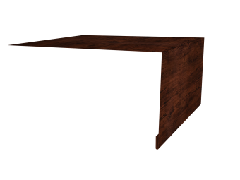 картинка Планка околооконная простая 250х75 0,45 Print Elite Cherry Wood TwinColor (2м) Центр Кровли