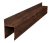 Планка опорная составная внешняя для забора жалюзи Palermo 0,45 Print-Double Premium Cherry Wood Dark F (3м) Центр Кровли