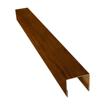 картинка Планка П-образная заборная 24 0,45 Print Premium Golden Wood Intense FTC (2м) Центр Кровли