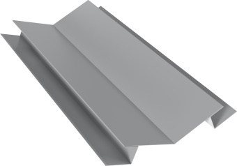 картинка Планка угла внутреннего сложного 135 градусов Экобрус Grand Line 0,5 ПЭ с пленкой RAL 7004 сигнальный серый (3м) Центр Кровли