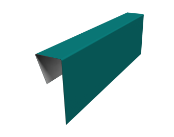 картинка Планка приемная оконная фибросайдинга 0,45 PE с пленкой RAL 5021 водная синь (2м) Центр Кровли