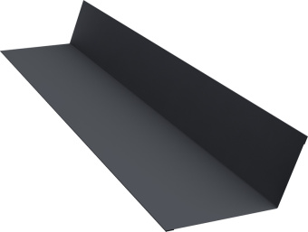 картинка Планка примыкания 90х140 Grand Line 0,45 Drap СТ RAL 7024 мокрый асфальт (2м) Центр Кровли