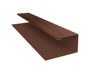 фото Планка П-образная БХ new 0,45 Print Elite Choco Wood TwinColor (2м) Центр Кровли картинка Планка П-образная БХ new 0,45 Print Elite Choco Wood TwinColor (2м) Центр Кровли