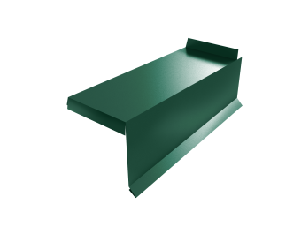 картинка Планка торцевая сегментная Квадро профи Правая 0,5 Satin RAL 6005 зеленый мох Центр Кровли