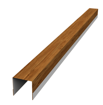 картинка Планка вертикальная обратная для забора жалюзи Palermo 0,45 Print-double Elite Golden Wood (2,5м) Центр Кровли