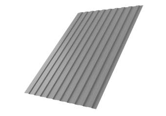 картинка Профнастил С8B v01 Grand Line 0,45 PE RAL 9006 бело-алюминиевый Центр Кровли