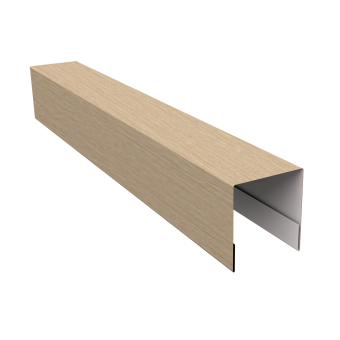 картинка Планка боковая для забора из сайдинга (Блок-хаус new) 0,45 Print Elite Milky Wood TwinColor (2,06м) Центр Кровли