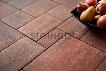 картинка Плитка тротуарная Steingot Colormix Бавария высота 60мм Terracotta частичный прокрас Центр Кровли
