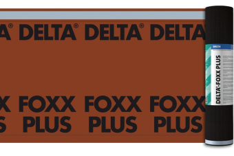 картинка Мембрана диффузионная Delta-Foxx Plus для пологих скатов, с двумя зонами проклейки (75м2) Центр Кровли