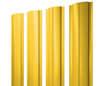 фото Штакетник Полукруглый Slim с прямым резом 0,45 PE RAL 1018 цинково-желтый Центр Кровли картинка Штакетник Полукруглый Slim с прямым резом 0,45 PE RAL 1018 цинково-желтый Центр Кровли