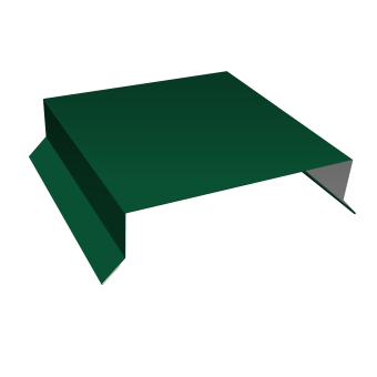 картинка Парапетная крышка прямая 150мм 0,5 Satin Matt RAL 6005 зеленый мох (2м) Центр Кровли