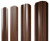 Штакетник М-образный А фигурный 0,45 Print Elite Choco Wood TwinColor Центр Кровли