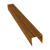Планка П-образная заборная 24 0,45 Print Elite Golden Wood TwinColor (2м) Центр Кровли