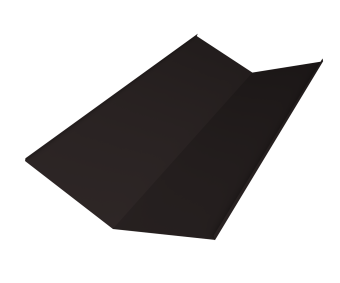 картинка Планка ендовы нижней 300х300 0,5 Velur X RAL 9005 черный (3м) Центр Кровли