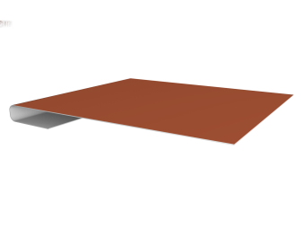 картинка Планка завершающая 0,5 Satin Matt TX RAL 8004 терракота (3м) Центр Кровли