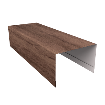 картинка Крышка для забора из сайдинга (Квадро брус, Вертикаль) 0,45 Print Premium Almond Wood Fresh (3м) Центр Кровли