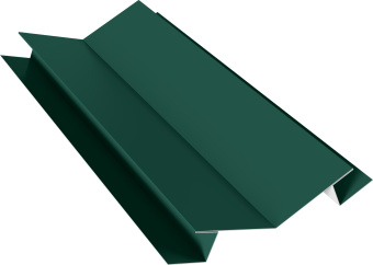 картинка Планка угла внутреннего сложного 135 градусов Блок-Хаус новый Grand Line 0,45 ПЭ с пленкой RAL 6005 зеленый мох (2м) Центр Кровли