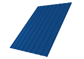 картинка Профнастил С10B 0,5 Satin RAL 5005 сигнальный синий Центр Кровли