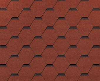 картинка Черепица гибкая RoofShield Классик Стандарт кирпично-красный с оттенением Центр Кровли