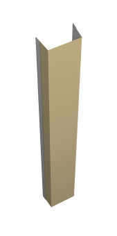 картинка Крепежная планка нижняя Texas 0,45 PE RAL 1014 слоновая кость (3м) Центр Кровли