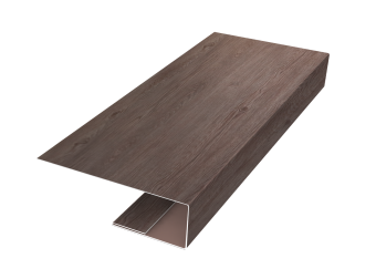 картинка J-Профиль 12мм 0,45 Print Elite White Wood TwinColor (3м) Центр Кровли