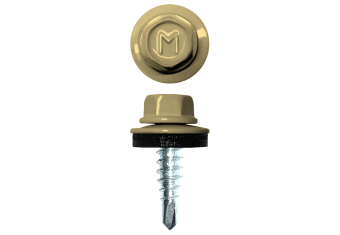 картинка Саморез по металлу Daxmer 4,8х19 (250шт) сверло №2 RAL 1000 Центр Кровли