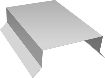 картинка Парапетная крышка прямая 100мм Grand Line 0,45 Drap ТХ RAL 7047 телегрей 4 (2м) Центр Кровли