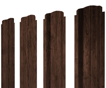 картинка Штакетник П-образный В фигурный 0,4 Print Premium Antique Wood TwinColor Центр Кровли