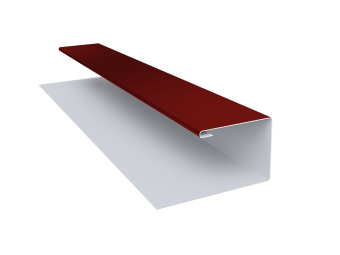 картинка Планка П-образная Экобрус 0,5 Satin с пленкой RAL 3011 коричнево-красный (3м) Центр Кровли
