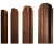 Штакетник П-образный А фигурный 0,45 Print-Double Premium Golden Wood Fresh Центр Кровли