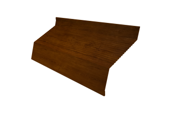 картинка Ламель забора жалюзи Milan new gofr 0,45 Print-Double Premium с пленкой Golden Wood Intense F Центр Кровли