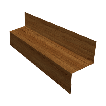 картинка Отлив межэтажный 35 0,45 Print-Double Elite Golden Wood (2м) Центр Кровли