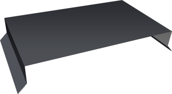 картинка Парапетная крышка прямая 390мм Grand Line 0,5 Полидэкстер RAL 7024 мокрый асфальт (3м) Центр Кровли