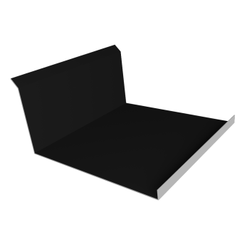 картинка Планка примыкания нижняя 20х122х260х15 0,5 Satin Matt TX RAL 9005 черный (2м) Центр Кровли