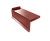 Планка торцевая сегментная Квадро профи Левая 0,5 Satin RAL 3009 оксидно-красный Центр Кровли