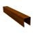 Планка боковая для забора из сайдинга ЭкоБрус 0,45 Print-double Premium Golden Wood Intense F (2,5м) Центр Кровли