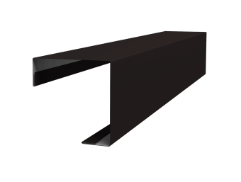 картинка Угол внешний простой фальц 0,5 Satin Matt TX RAL 9005 черный (2м) Центр Кровли