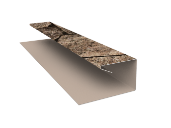 картинка Планка П-образная завершающая сложная (КД) 0,45 Print Elite King Stone TwinColor (2м) Центр Кровли
