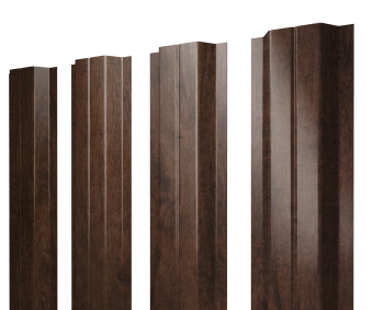картинка Штакетник П-образный A с прямым резом 0,4 Print Premium Antique Wood TwinColor Центр Кровли