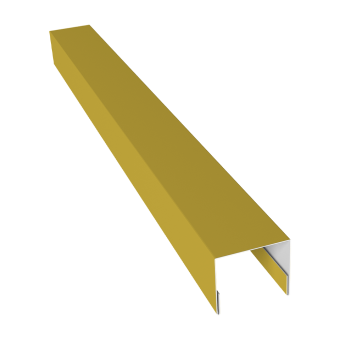 картинка Планка П-образная заборная 24 0,45 PE с пленкой RAL 1018 цинково-желтый (3м) Центр Кровли