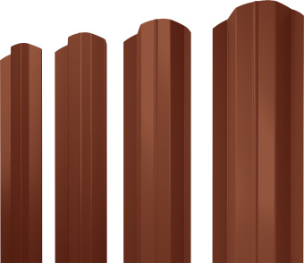 фото Штакетник М-образный B фигурный Grand Line 0,45 Drap TX RAL 8004 терракота Центр Кровли картинка Штакетник М-образный B фигурный Grand Line 0,45 Drap TX RAL 8004 терракота Центр Кровли