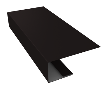 картинка J-Профиль 18мм 0,5 PurLite Matt RAL 9005 черный (3м) Центр Кровли