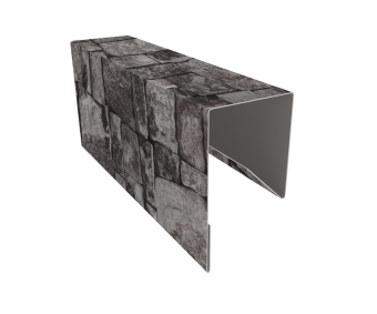 картинка Планка П-образная заборная 17 0,45 Print Elite Fine Stone TwinColor (2м) Центр Кровли
