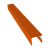 Планка П-образная заборная 24 0,45 PE с пленкой RAL 2004 оранжевый (2,5м) Центр Кровли