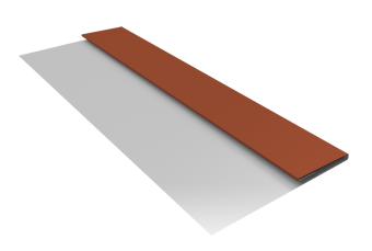 картинка Планка стартовая БХ new 0,5 Satin с пленкой RAL 8004 терракота (2м) Центр Кровли