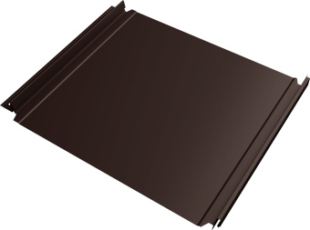 картинка Кликфальц Double Pro Grand Line 0,45 Drap двухсторонний с пленкой на замках RAL 8017 шоколад Центр Кровли